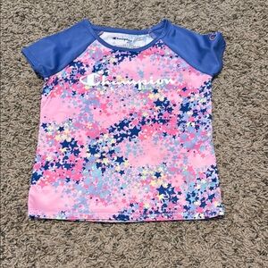 Champion Blue and Pink Short Sleeve Tee